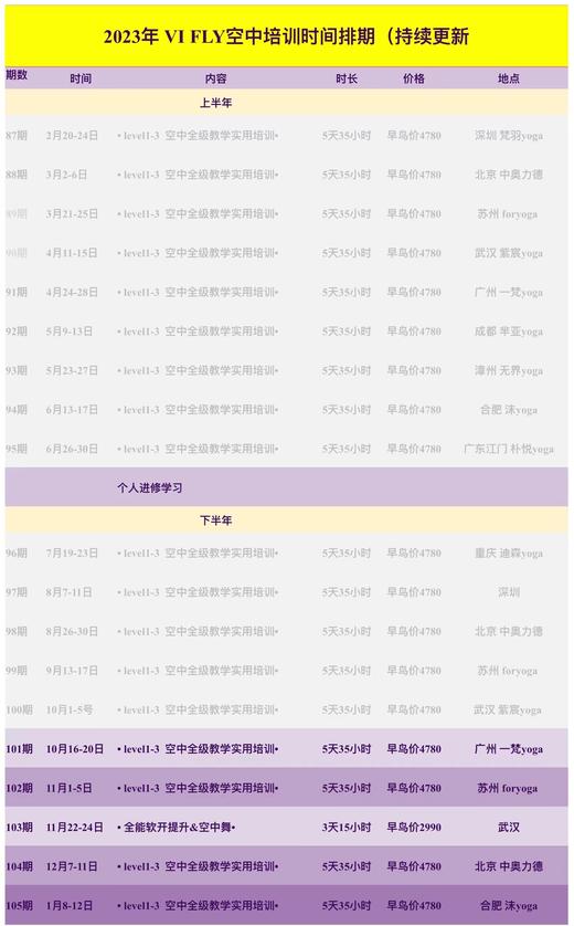 VI FLY空中瑜伽全级，定金&尾款支付链接 商品图1
