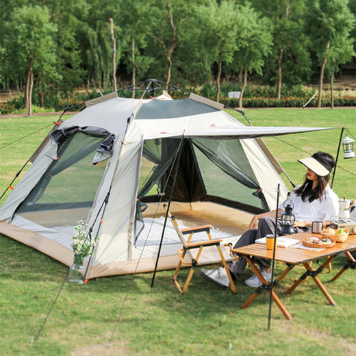 徽羚羊 云海流沙金四角3-4人涂银帐篷 2.1*2.1m（大号）HLY-ZP-22040 商品图1