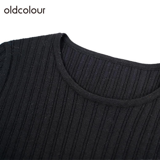 oldcolour设计感针织衫冬季新款修身显瘦气质圆领上衣女O41052146 商品图3