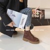 新品磨砂牛皮高帮百搭舒适休闲女矮靴653B35546（W） 商品缩略图7