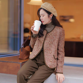 【现货】一姐秋冬高级文艺小香风百搭短款外套