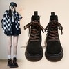 ZHR马丁靴女2023秋季新款厚底百搭潮流休闲复古创意双带绒感短靴 商品缩略图4