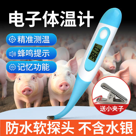 【积分兑换】华畜软头电子体温计 30秒快速测温，软头不伤动物 商品图0