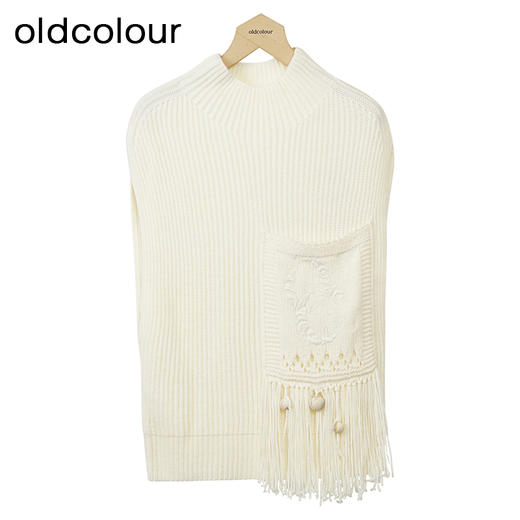 oldcolour毛织背心冬季新款设计感时尚半高领针织上衣女O44051411 商品图0