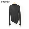 oldcolour黑色薄款T恤冬季新款宽松高领打底衫上衣女O44023415 商品缩略图0