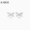 KADER卡蒂罗 丝带蝴蝶结人造珍珠耳钉 女925银耳饰小众设计2023新款爆款 商品缩略图0