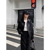 气质短款 【宽松港风复古pu皮衣】黑色新款小皮衣 短酷上衣外套 商品缩略图0