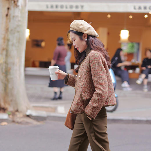 【现货】一姐秋冬高级文艺小香风百搭短款外套 商品图1