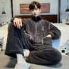 法兰绒男士睡衣加绒加厚保暖套装冬季新款宽松加大码珊瑚绒家居服 商品缩略图2