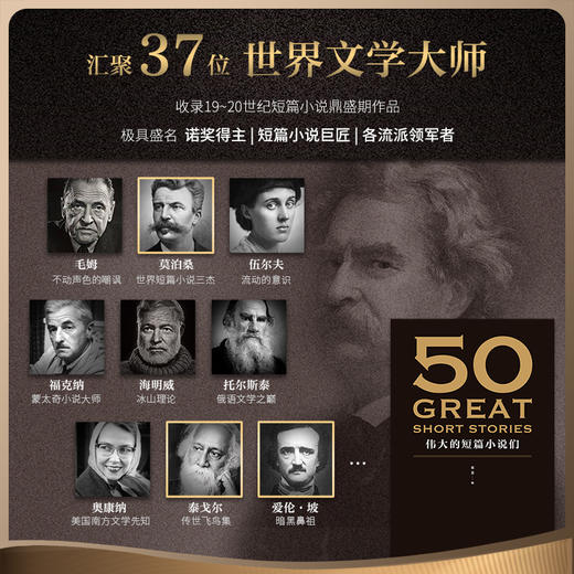 50：伟大的短篇小说们（37位文学巨匠，50篇必读经典，名家名作典藏版。31位权威译者齐齐献力，忠于原著，语言简洁精炼） 商品图1