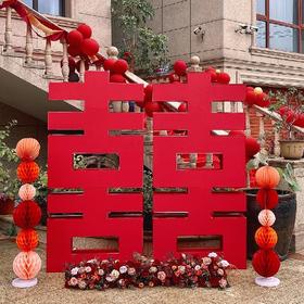 婚房中国红浪漫现场布置