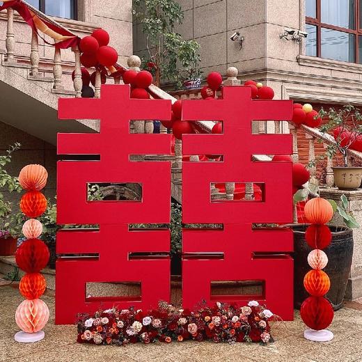 婚房中国红浪漫现场布置 商品图0