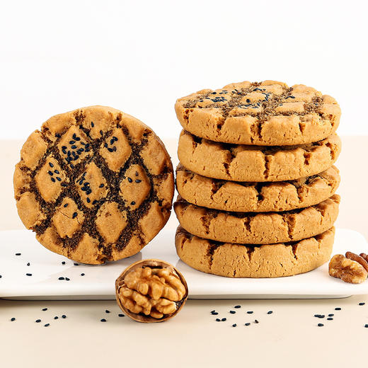 【自然醇香 口口酥脆！美味夹心桃酥】香酥可口 好吃不腻 不单独添加蔗糖一口咬下，山药香浓。零食黑芝麻铁棍山药夹心桃酥山药饼干核桃酥 商品图3