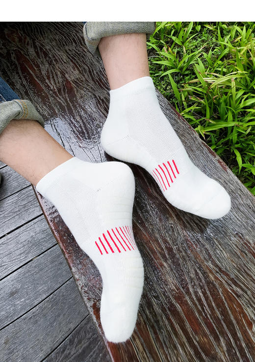 秋冬新品男士运动半毛圈保暖防滑减震舒张圈网眼透气男袜 商品图7