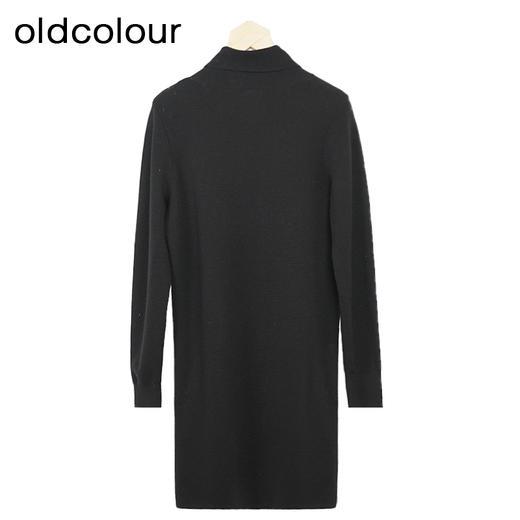 oldcolour针织连衣裙冬季新款设计感中长款打底毛衣女O44106452 商品图3