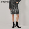 oldcolour冬季新款设计感时尚高腰显瘦遮胯短款半身裙女O44064405 商品缩略图2