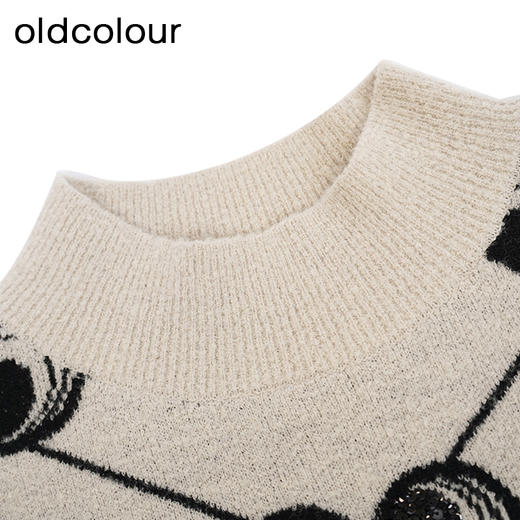 oldcolour套头针织衫冬季新款设计感半高领打底毛衣女O44052431 商品图2
