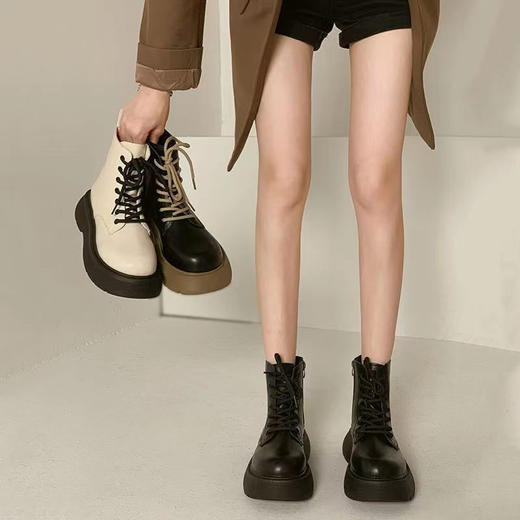 马丁靴 【英伦风厚底女靴】秋冬ins风 百搭休闲女靴 商品图1