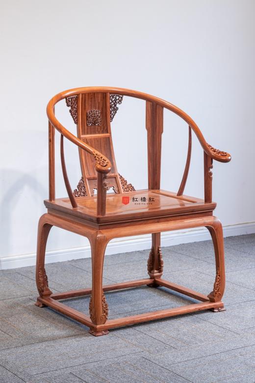 红桥红  家具严选  缅甸花梨（大果紫檀）【带托泥 皇宫 圈椅 三件套】 商品图3