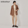 oldcolour冬季新款直筒中长款格子西装毛呢外套女O42155227 商品缩略图3