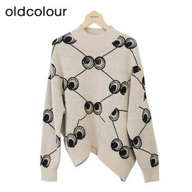 oldcolour套头针织衫冬季新款设计感半高领打底毛衣女O44052431