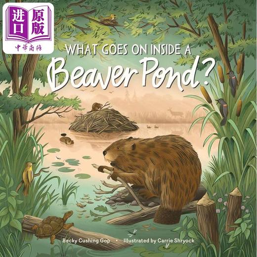【中商原版】Carrie Shryock What Goes on inside a Beaver Pond 池塘里的海狸 英文原版进口图书 儿童绘本 动物科普图画书 商品图0