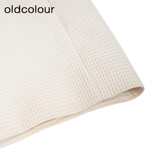 oldcolour白色简约外套冬季新款设计感V领时尚上衣女O43042162 商品图4