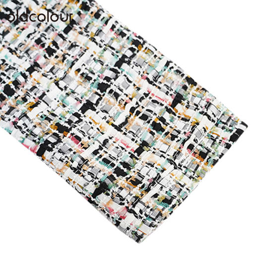 oldcolour设计感小众短外套冬季新款小香风无领夹克女O42041207 商品图4