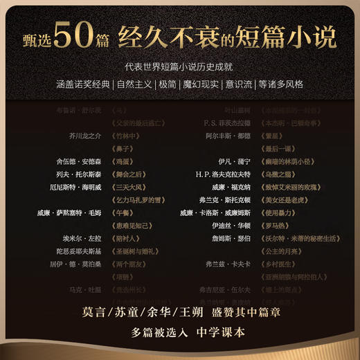 50：伟大的短篇小说们（37位文学巨匠，50篇必读经典，名家名作典藏版。31位权威译者齐齐献力，忠于原著，语言简洁精炼） 商品图2