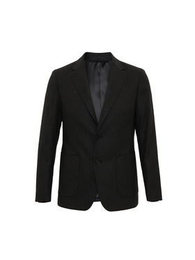 callisto深灰色羊毛混纺休闲单衣 FSFJK125H