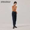 oldcolour冬季新款高腰显瘦直筒加绒九分牛仔裤女O42113223 商品缩略图4