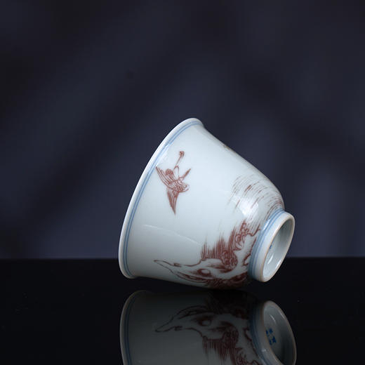 釉里红仙人渡海花神杯 商品图3