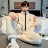 法兰绒男士睡衣加绒加厚保暖套装冬季新款宽松加大码珊瑚绒家居服 商品缩略图0