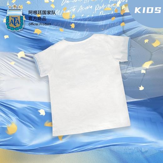 阿根廷国家队官方商品丨卡通印花蓝白撞色拼接T恤童装梅西足球迷 商品图4