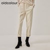 oldcolour冬新款高腰显瘦休闲直筒九分毛呢西装裤女O42073212 商品缩略图2