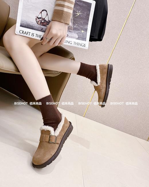 新品女士平底磨砂皮圆头休闲棉鞋394B35567（W） 商品图5