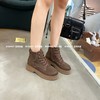 新品磨砂牛皮高帮百搭舒适休闲女矮靴653B35546（W） 商品缩略图6