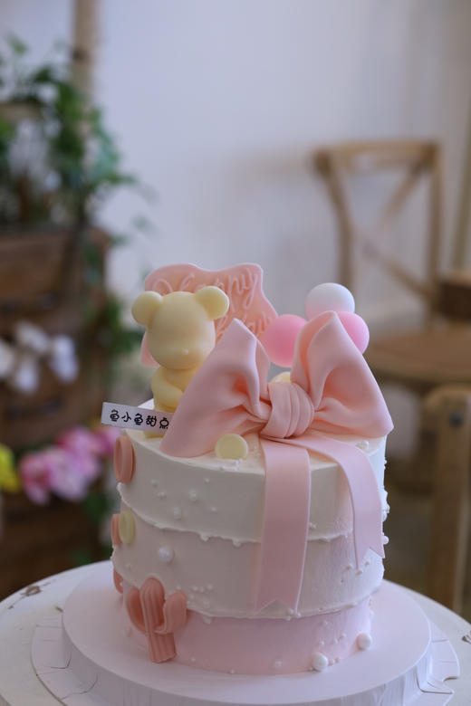 粉色蝴蝶结巧克力小熊（图为4寸） 商品图2