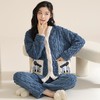 冬季法兰绒睡衣女长袖加绒加厚套装学生甜美可爱卡通珊瑚绒家居服 商品缩略图0