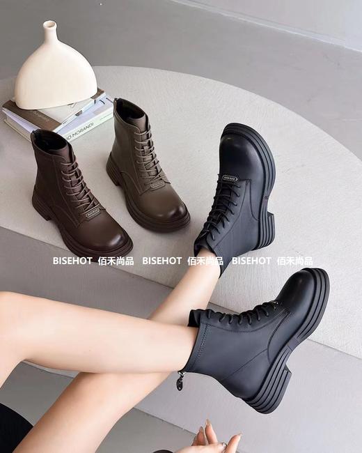 新品女士圆头橡胶大底舒适百搭女矮靴798B35514（W） 商品图6