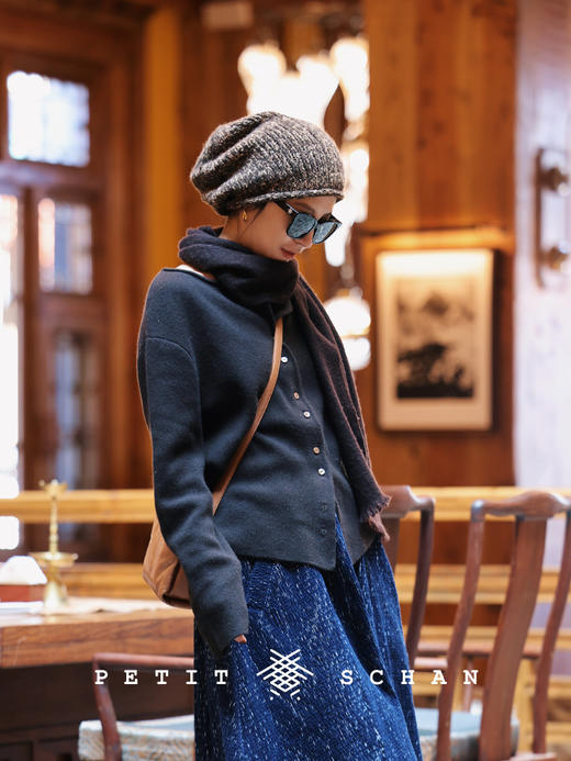 PETIT SCHAN小闪 #056 nursery rhyme 摇到外婆桥 骆驼绒牦牛绒混纺手工编织针织帽冷帽 商品图6