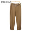 oldcolour设计感休闲裤冬季新款直筒宽松气质长裤女GO41073903 商品缩略图0