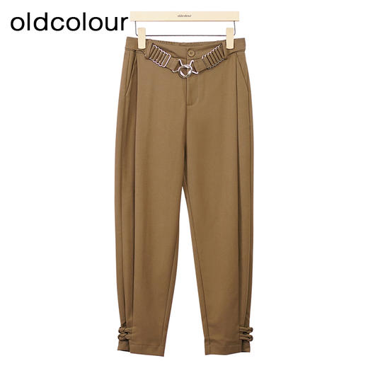 oldcolour设计感休闲裤冬季新款直筒宽松气质长裤女GO41073903 商品图0