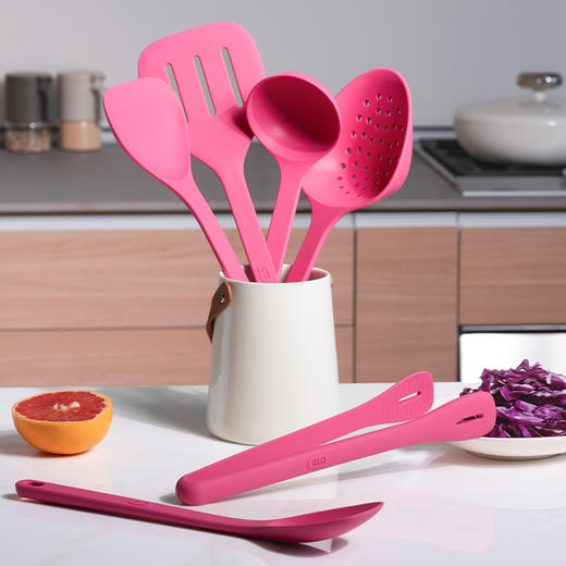 OTB欧标食品级不粘锅硅胶锅铲/汤勺/漏勺/煎铲/牛排夹 耐高温铂金硅胶厨具套装 商品图0