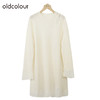 oldcolour纯色简约连衣裙冬季新款设计感中长款针织衫女O41103169 商品缩略图1