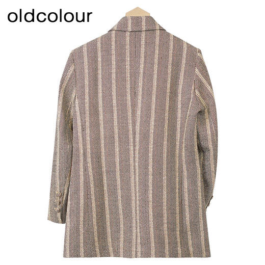 oldcolour复古西装外套冬季新款条纹直筒廓形气质上衣女O44048451 商品图1