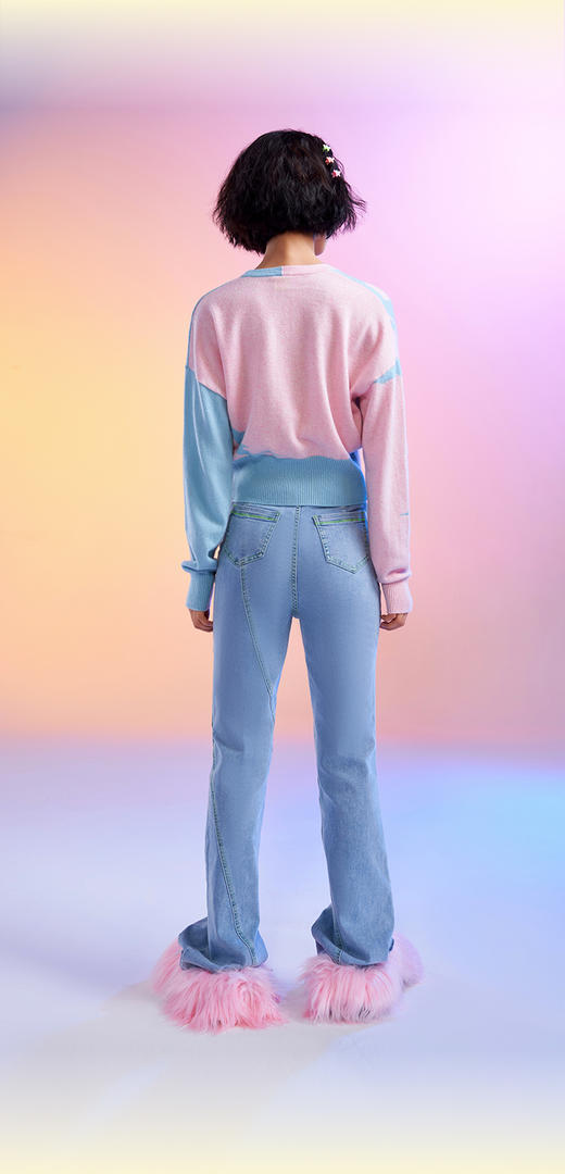 人物剪影撞色开衫 商品图2