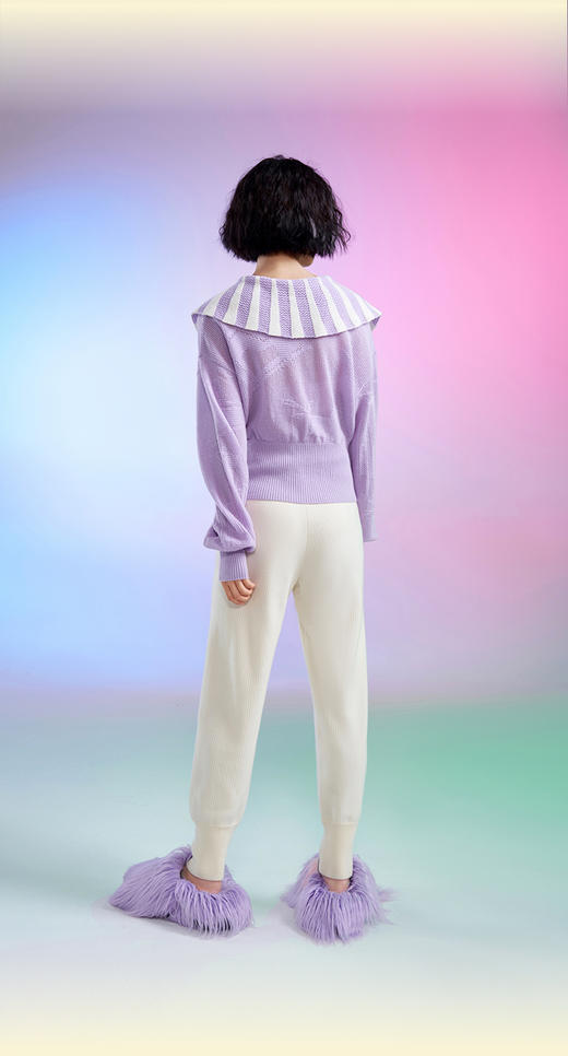 海军领羊绒女衫 商品图1