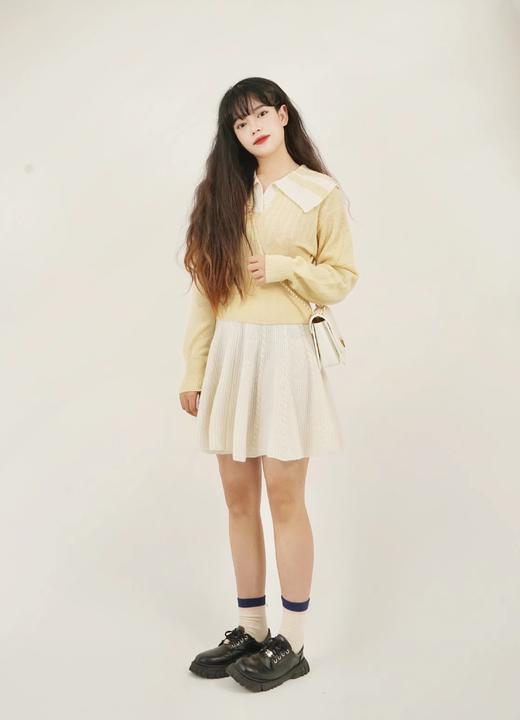 海军领羊绒女衫 商品图2