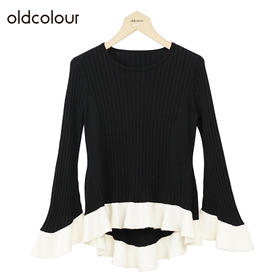 oldcolour设计感针织衫冬季新款修身显瘦气质圆领上衣女O41052146